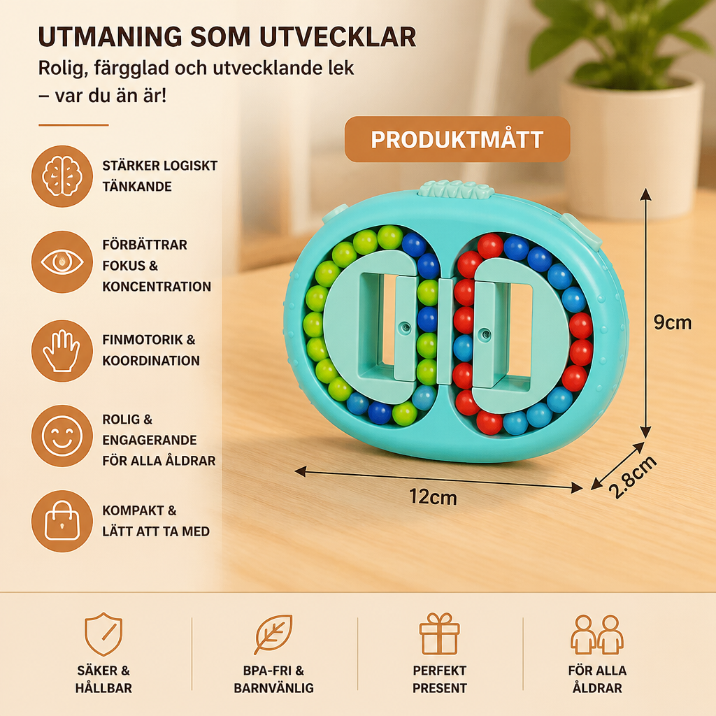 Dubbelsidigt Logikspel Med Färgkulor