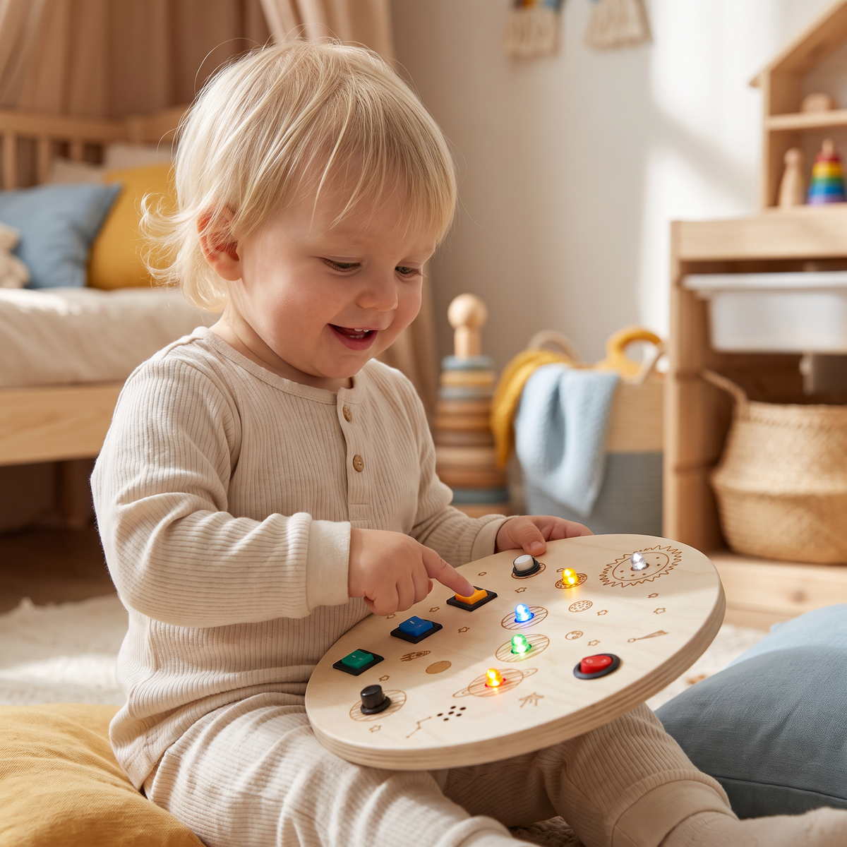 Montessori Aktivitetsbräda I Trä
