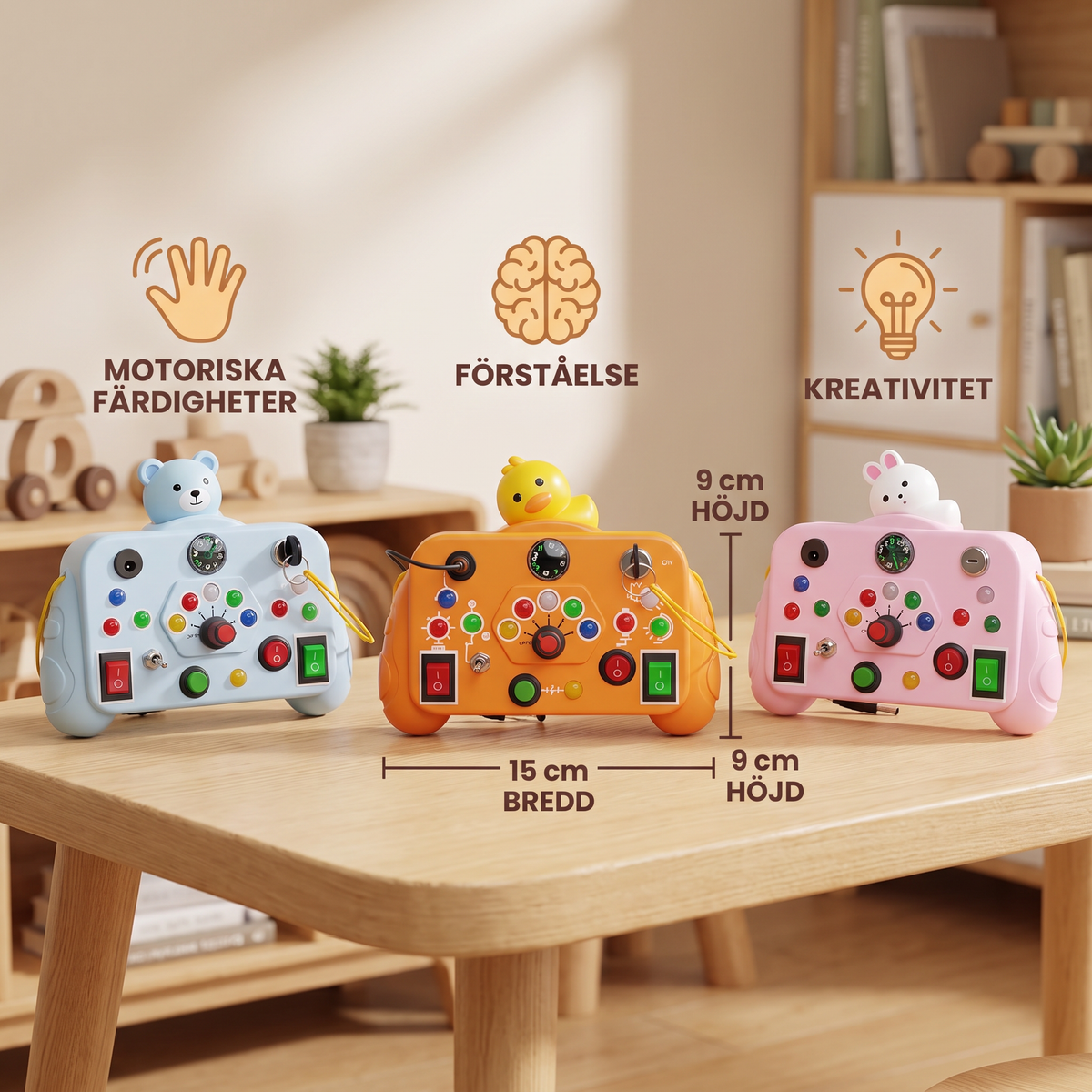 Montessori Aktivitet Lektoy för Barn – Educativt Spel för Att Stödja Motoriska Färdigheter, Förståelse och Kreativitet