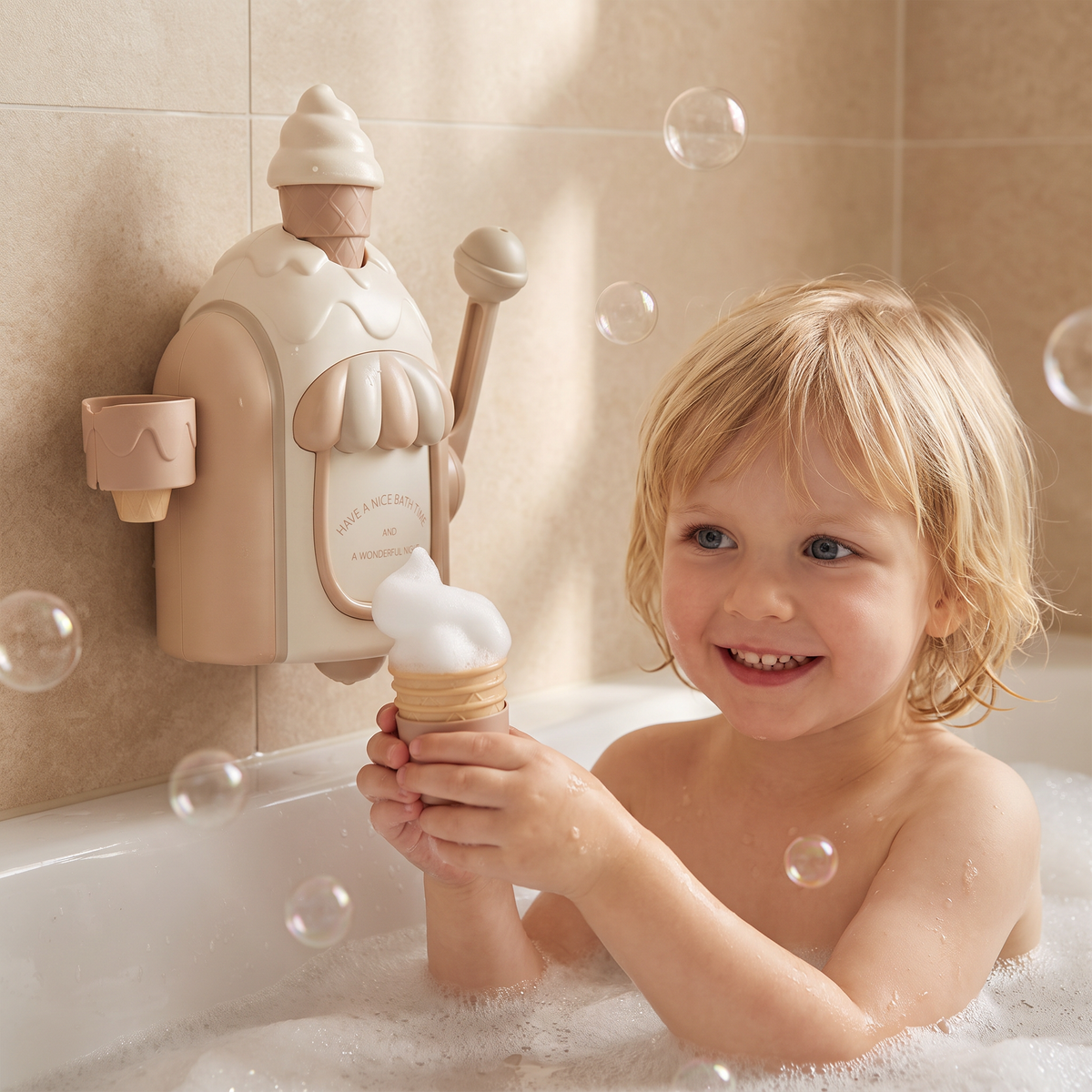 Ismaskin Baby Badsleksak med Bubbles