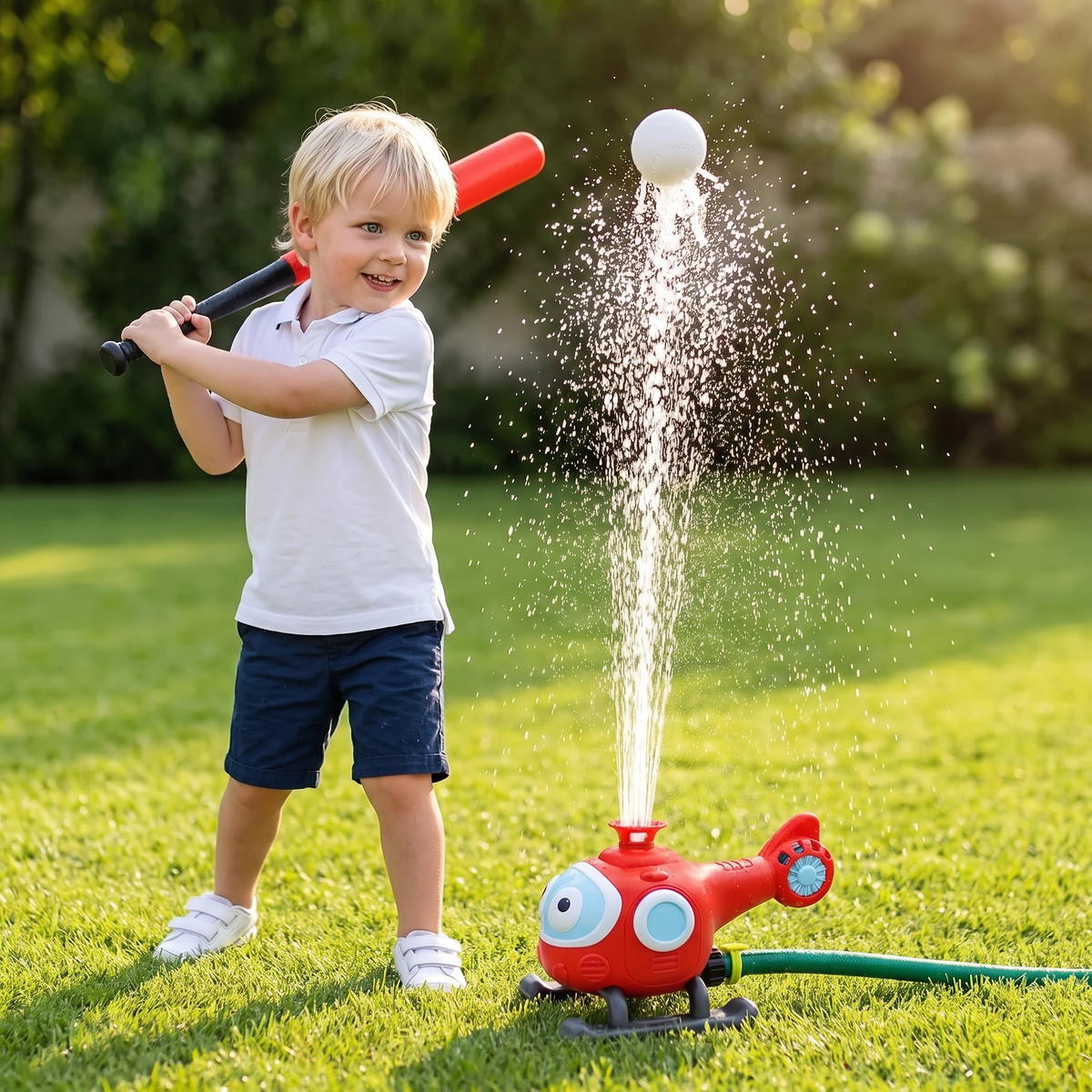 Barnens Baseball Helikopter Vattensprinkler för Utomhus Sommarlek