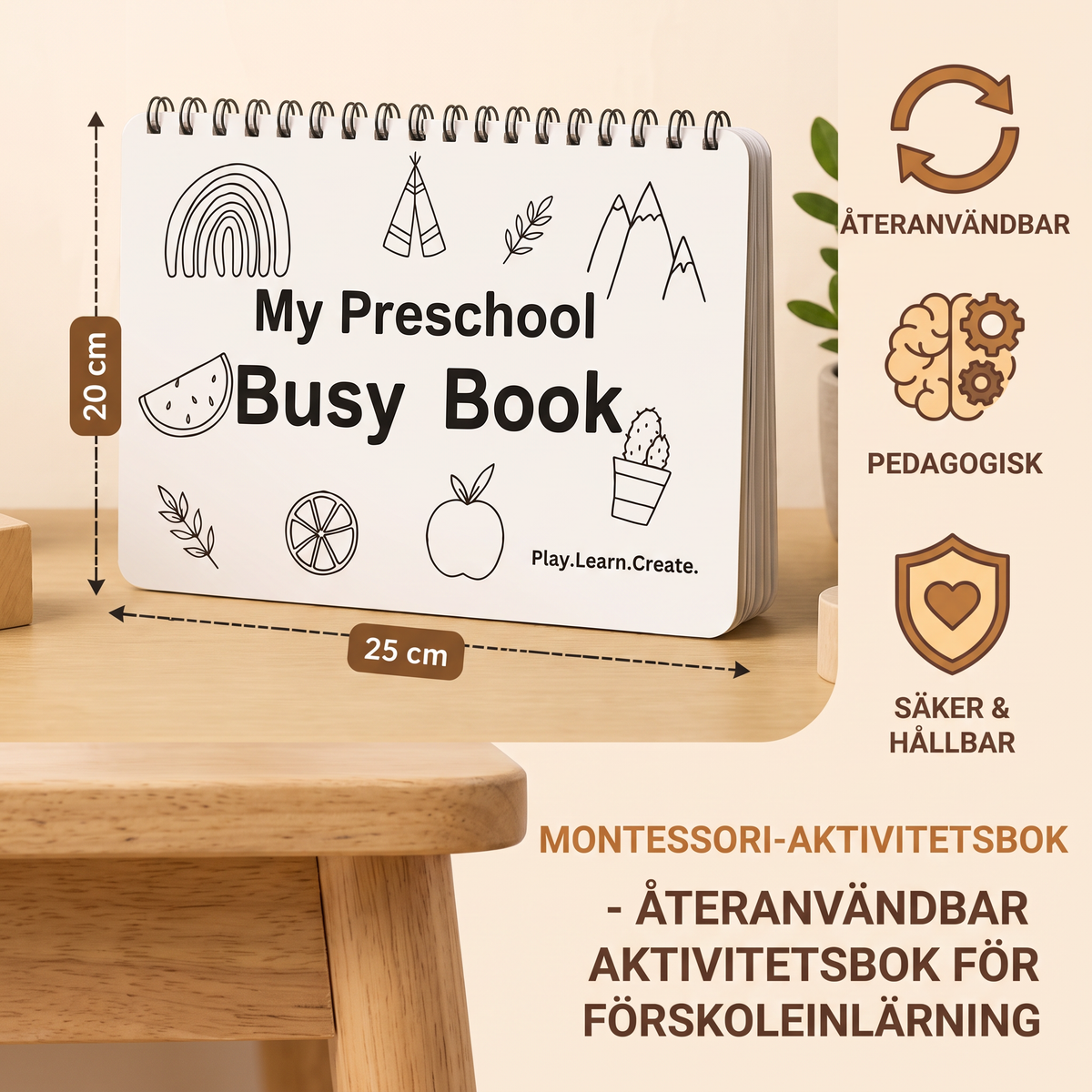 Montessori-aktivitetsbok – Återanvändbar Aktivitetsbok För Förskoleinlärning