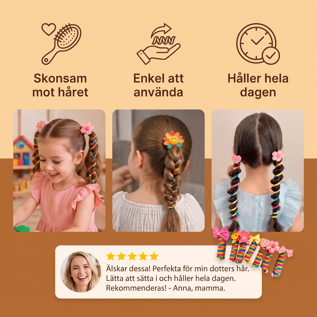 Sött Spiralhårband Set för Barn