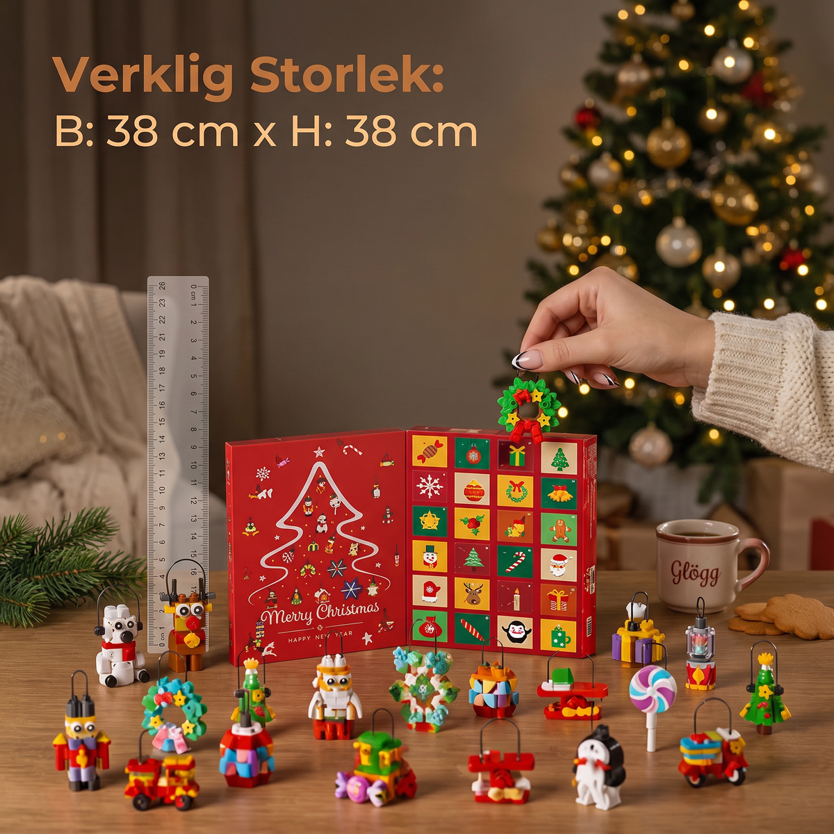 Julpynt Byggklossar Adventskalender