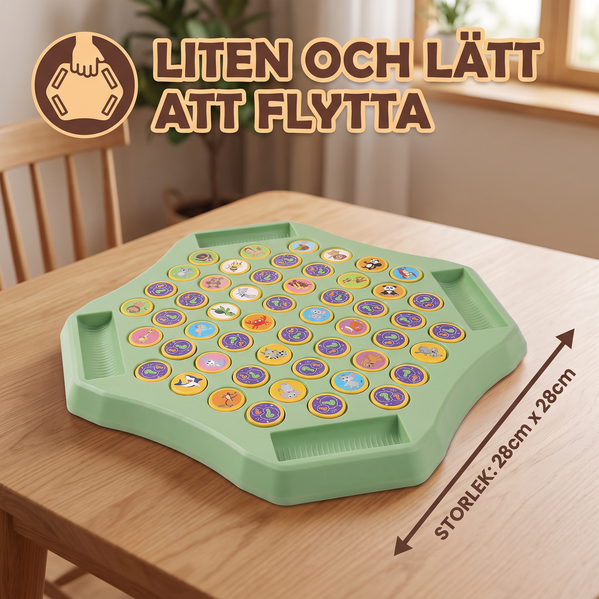Memoryspelbräde med Djurmynt