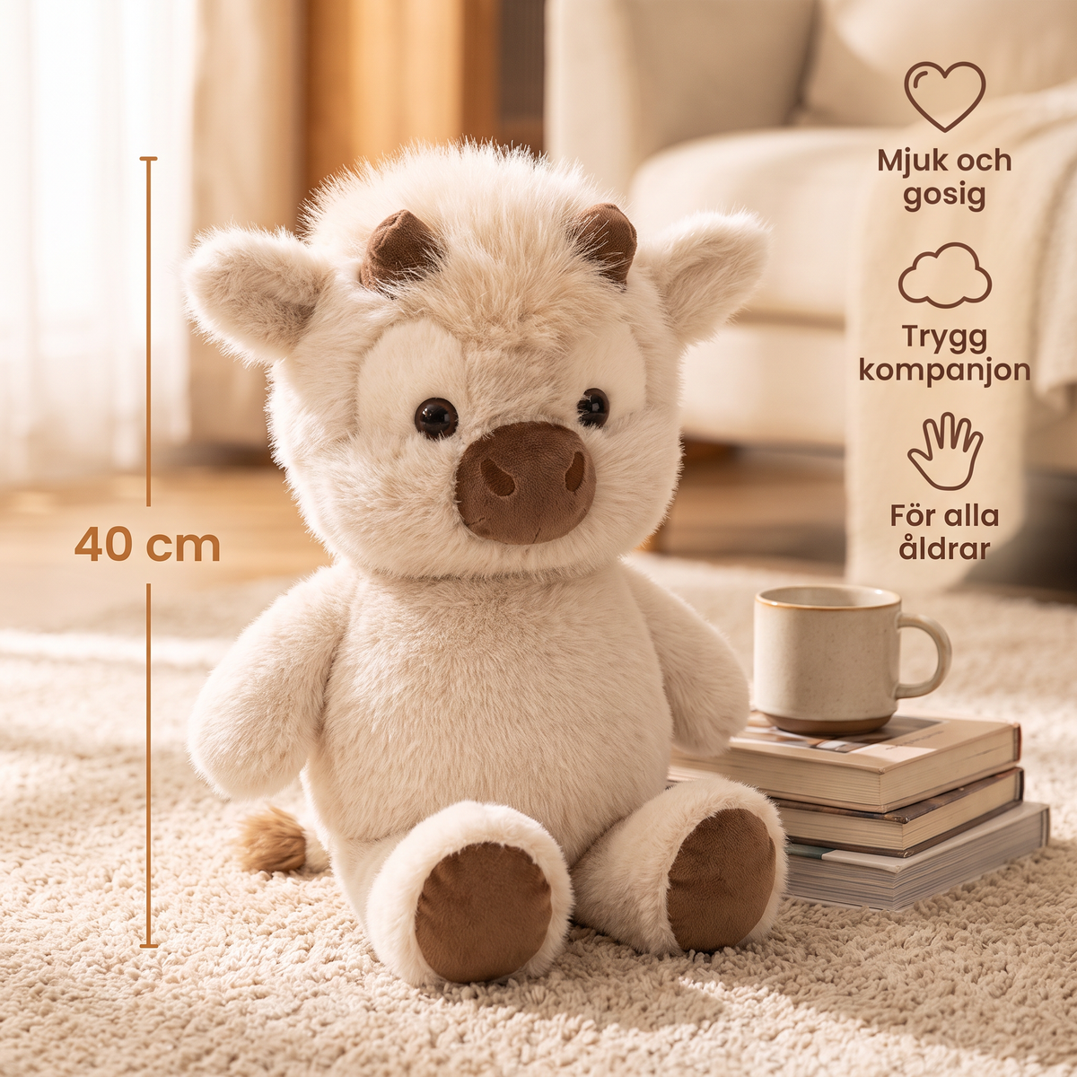 Running Calf Plush Toy – Mjuk Cartoon Fylld Djur och Lugnande Kompanjon för Barn