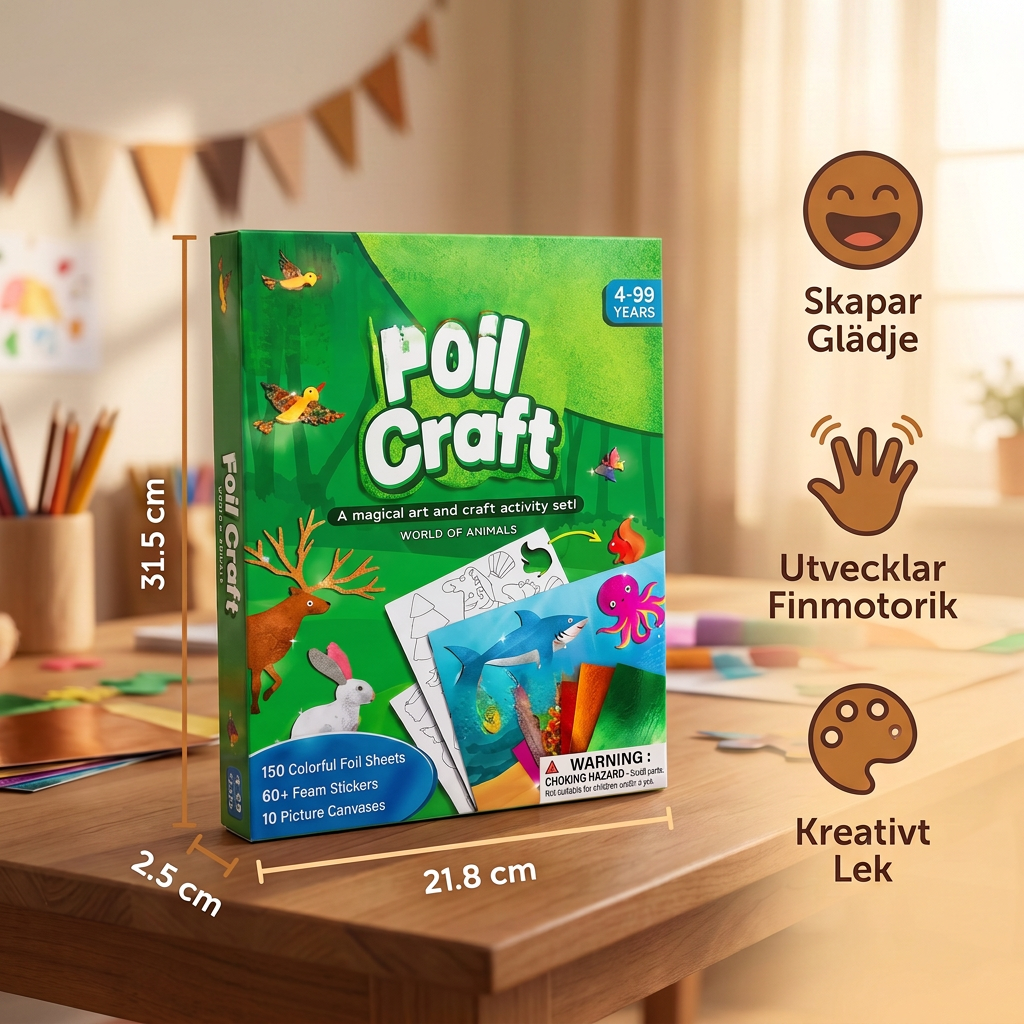 DIY-Foliepysselset – Rent Djurpyssel För Barn