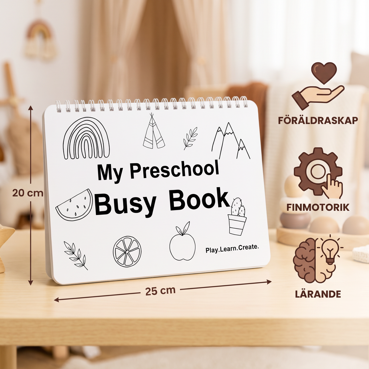 Montessori Busy Book – Återanvändbar Aktivitetsbok För Förskoleinlärning