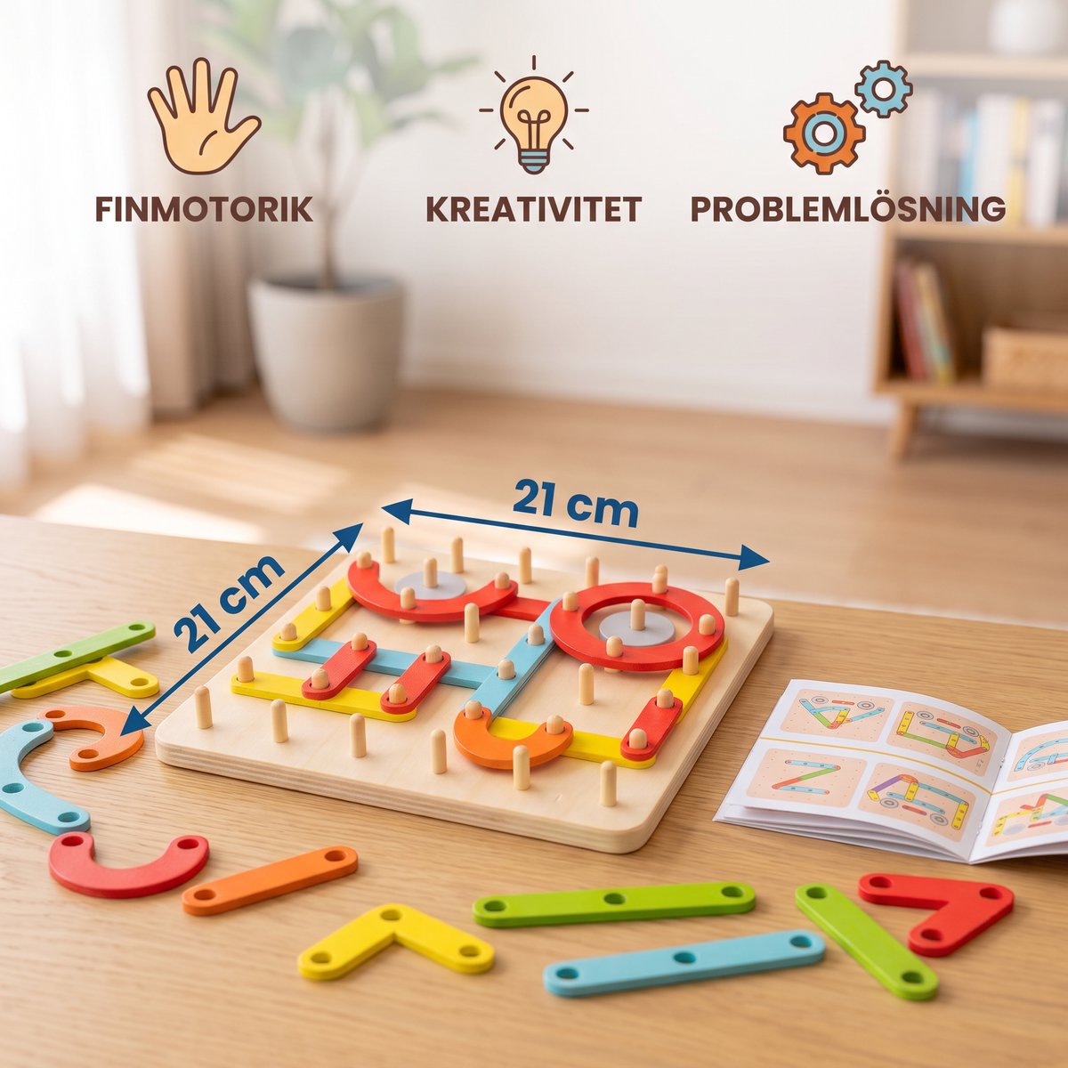 Kreativt Montessori Spikpussel i Trä