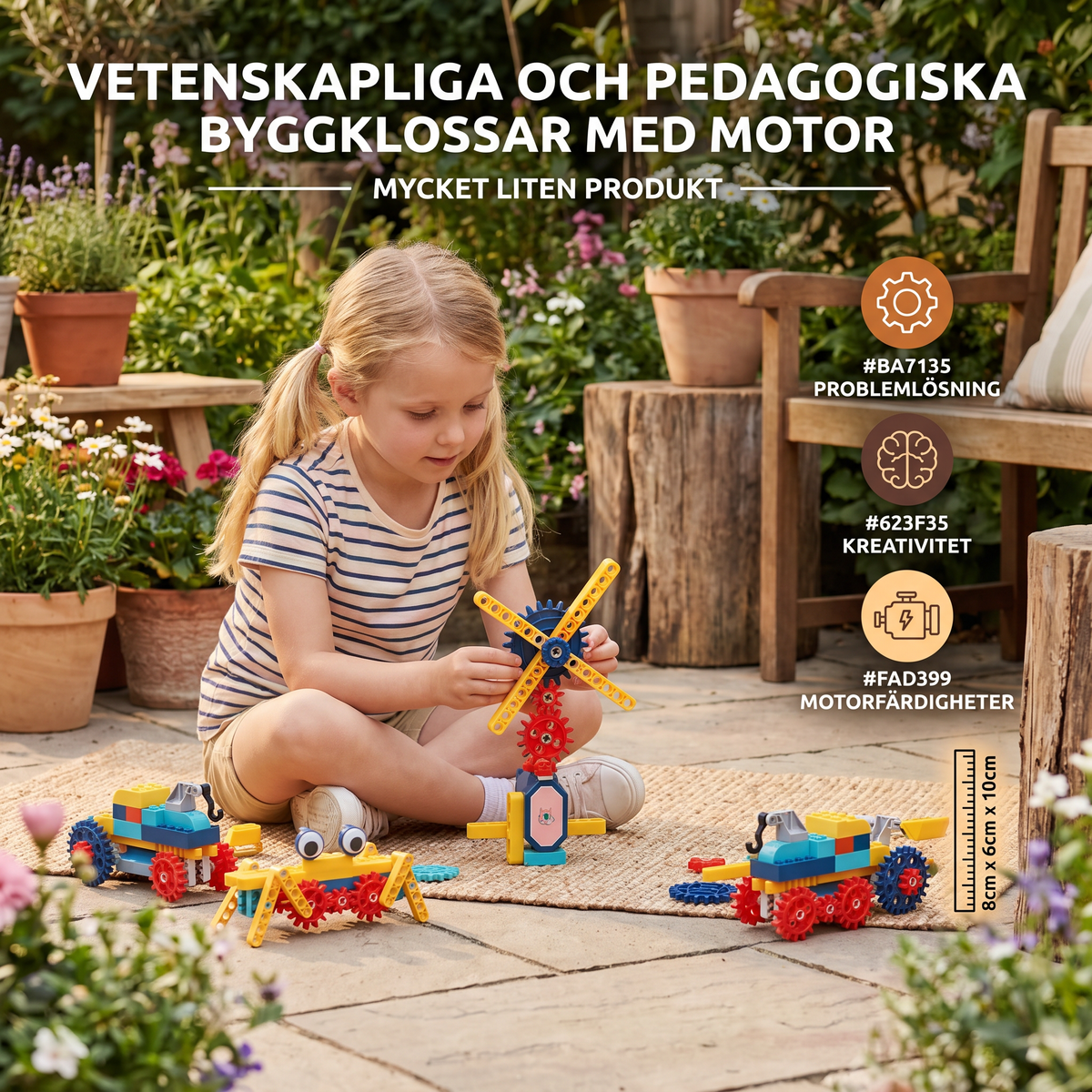 Vetenskapliga Och Pedagogiska Byggklossar Med Motor