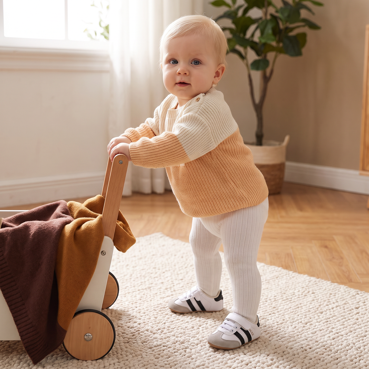 Klassiska Retro-Babysneakers – Mjuka Första Gångsskor Med Mjuk Sula