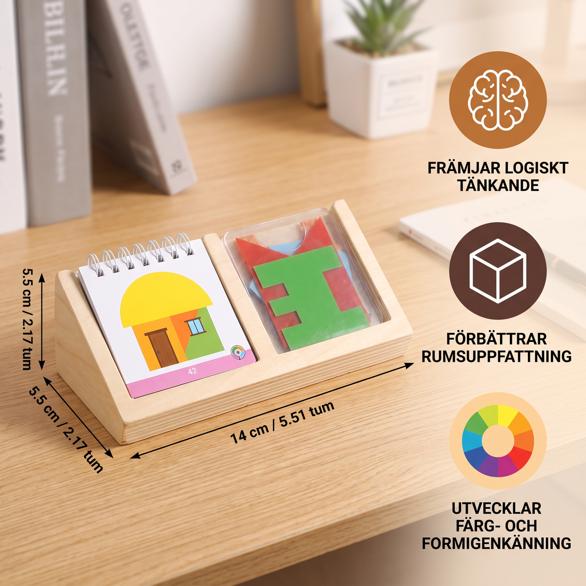 Geometriskt färg- och formpussel – främjar logiskt tänkande