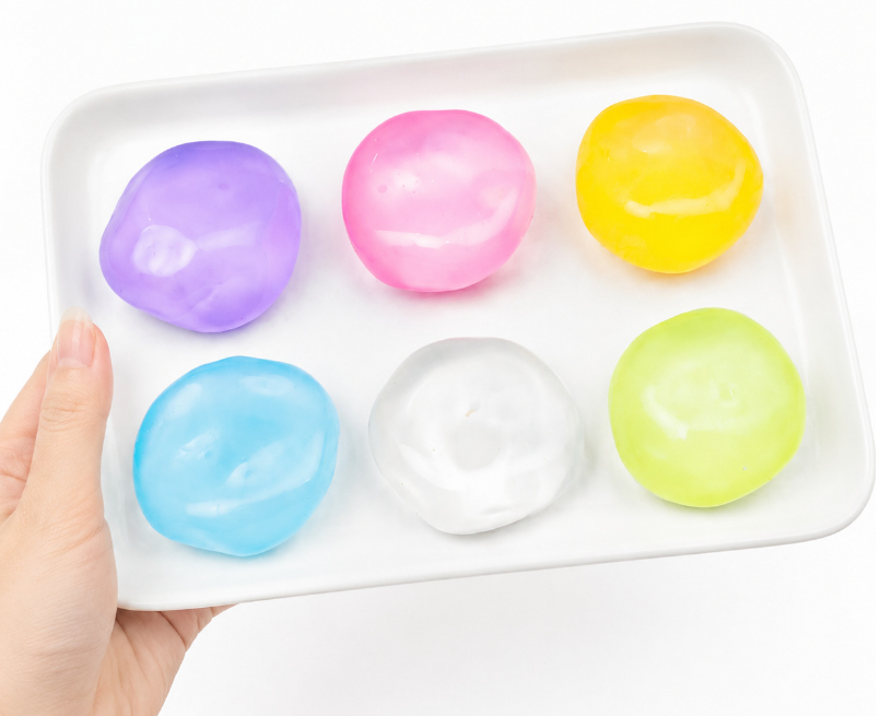 New cross-border 6cm coconut oil and petroleum jelly round stress ball for relieving stress.