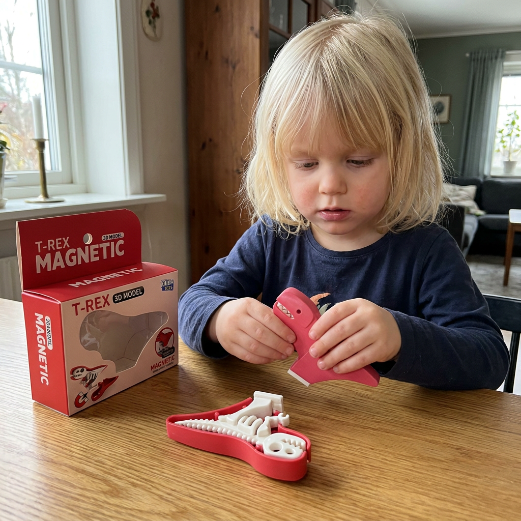 Magnetiskt djurskelett-byggset – Monterbart STEM-lärandeleksak