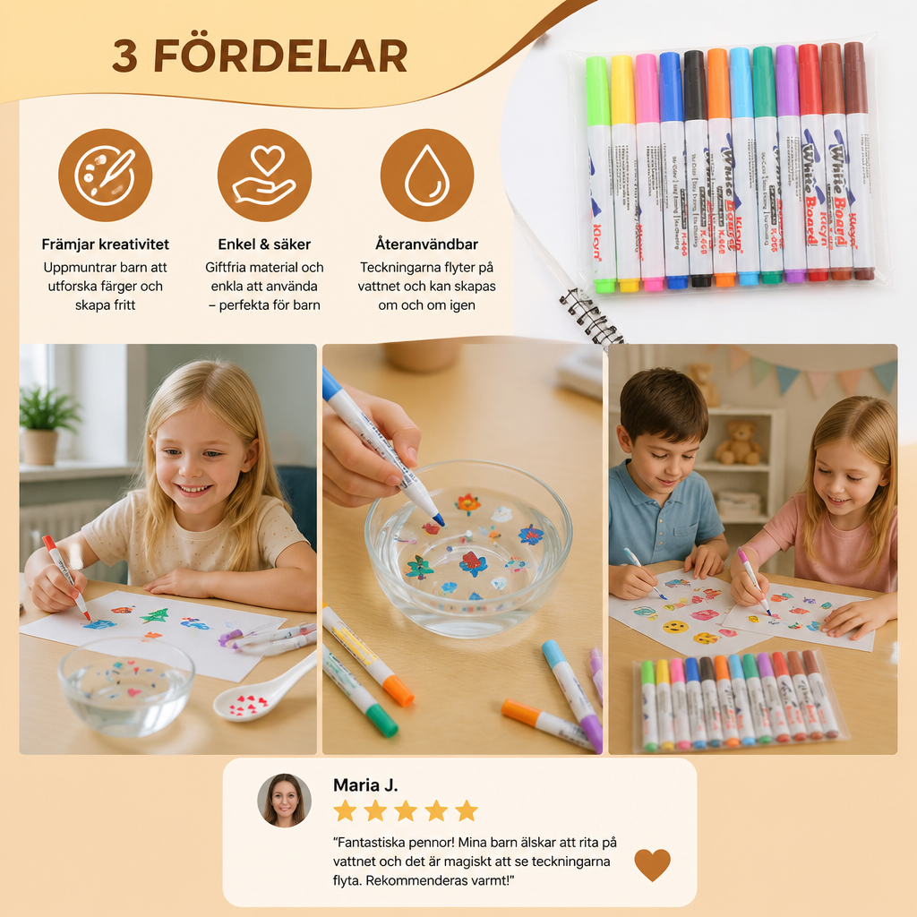 Magiska Pennor För Flytande Teckningar (12 Delar)