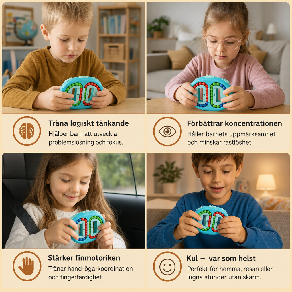 Dubbelsidigt Logikspel Med Färgkulor
