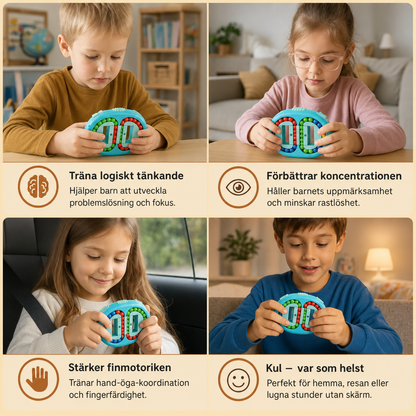 Dubbelsidigt Logikspel Med Färgkulor