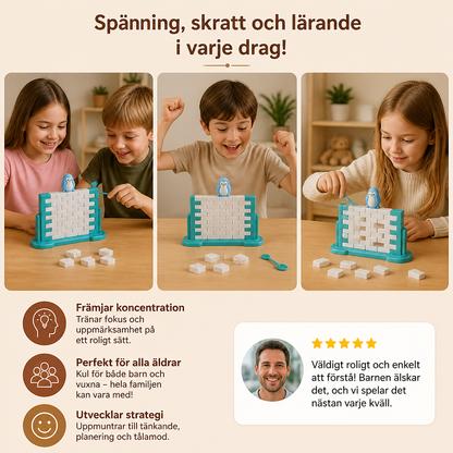 Pingvin-Isvägg Balansspel För Hela Familjen