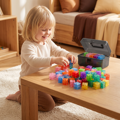 Montessori Kubbyggsats För Barn