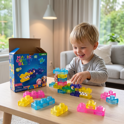 Säkra och Mjuka Squishy-Gelébyggklossar för Barn