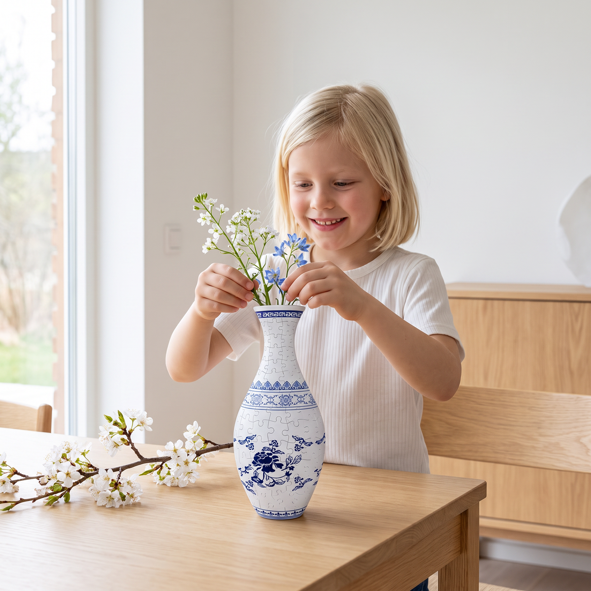 DIY 3D-pusselblomvas