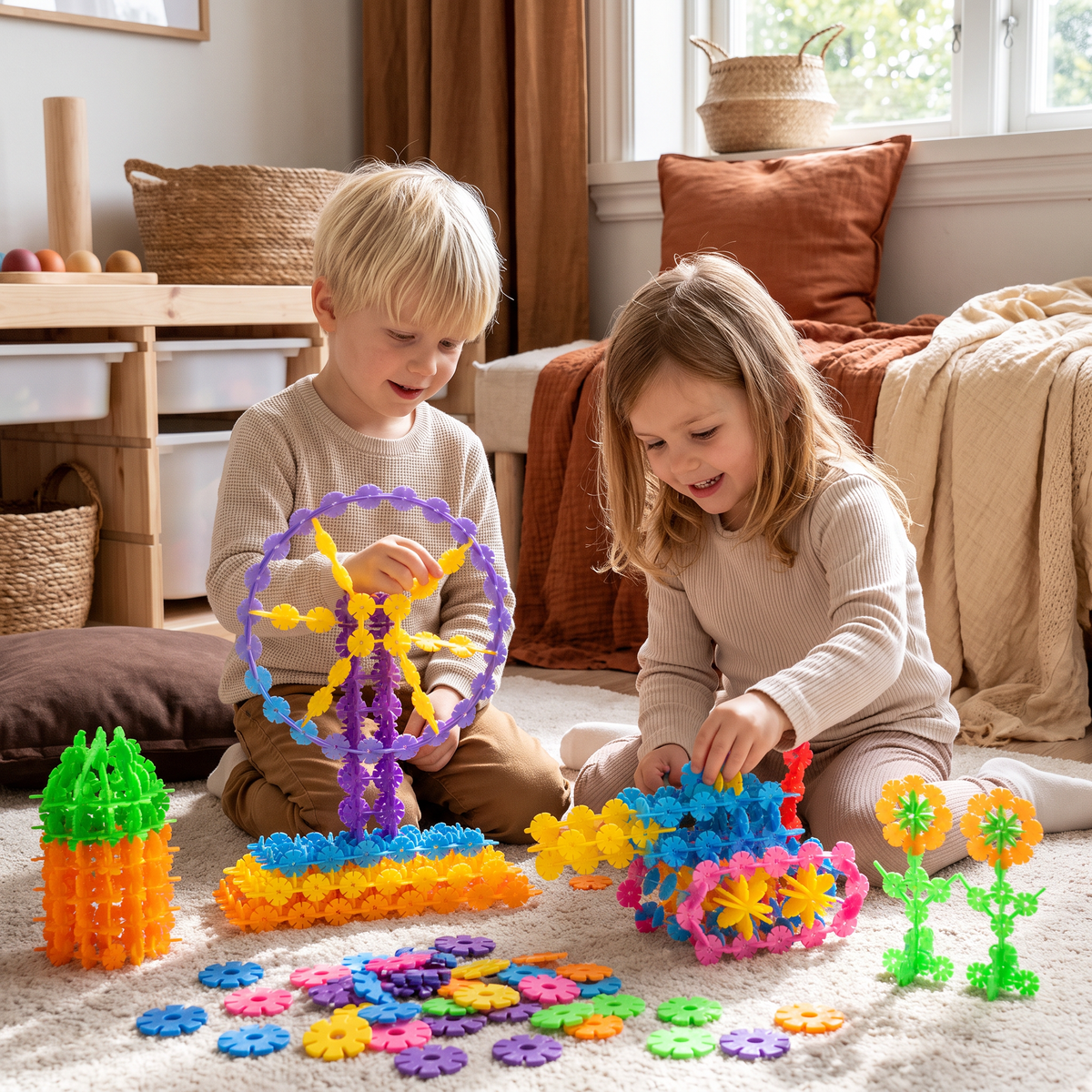 Flikiga Montessori-byggklossar