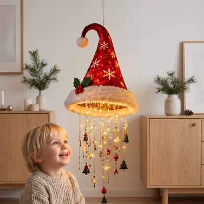 Julbelysning med Tomteluvor och LED-ljusslinga