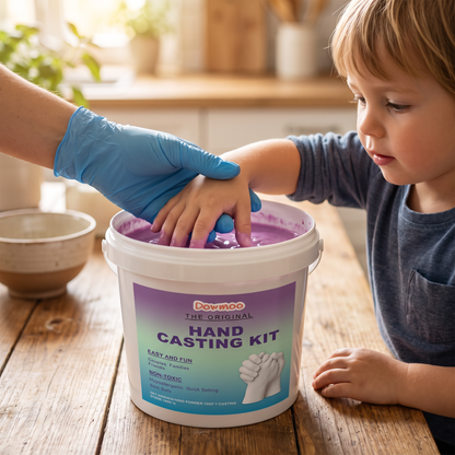 Handavtrycksset för familjer & par – 3D minnesset i gips