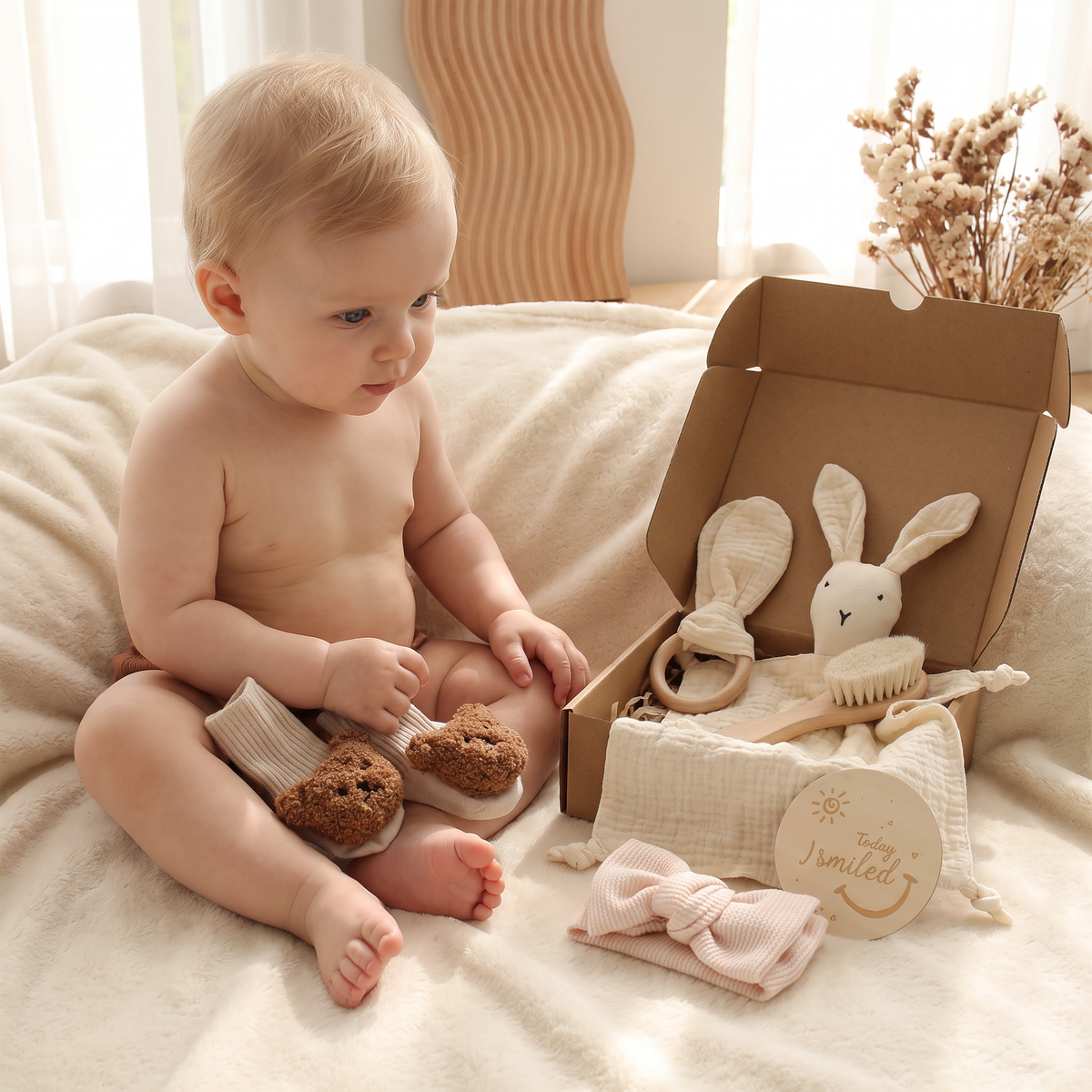 6-delat presentset för nyfödda – baby startpaket