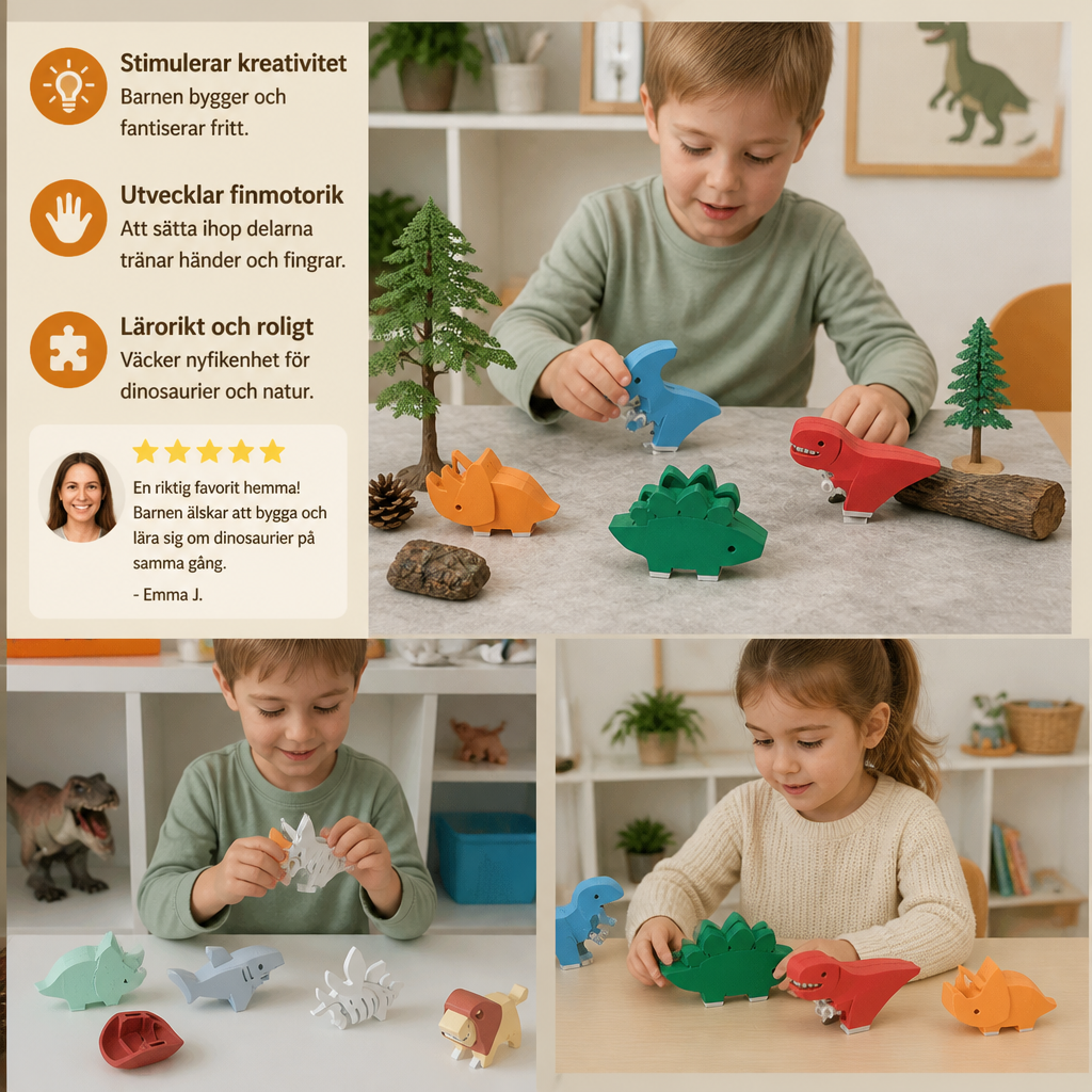 Magnetiskt djurskelett-byggset – Monterbart STEM-lärandeleksak