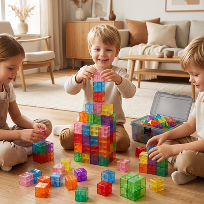 Montessori Kubbyggsats För Barn