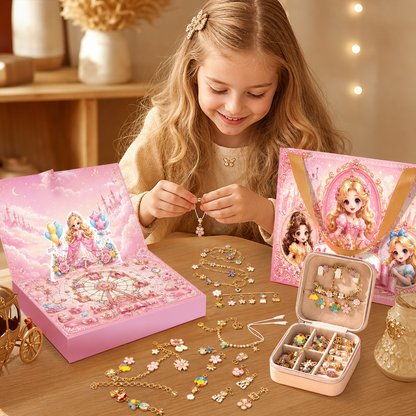 Prinsess-DIY-adventskalender för att skapa smycken och armband