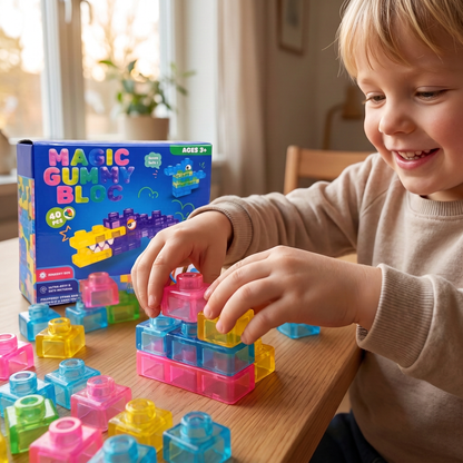Säkra och Mjuka Squishy-Gelébyggklossar för Barn