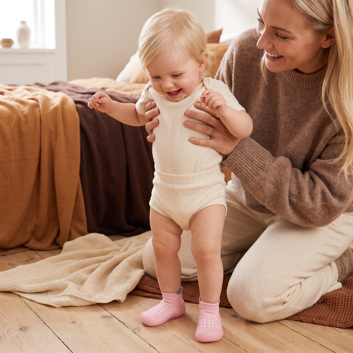 Babysockor – Lätta och Andningsbara Första Gångskor
