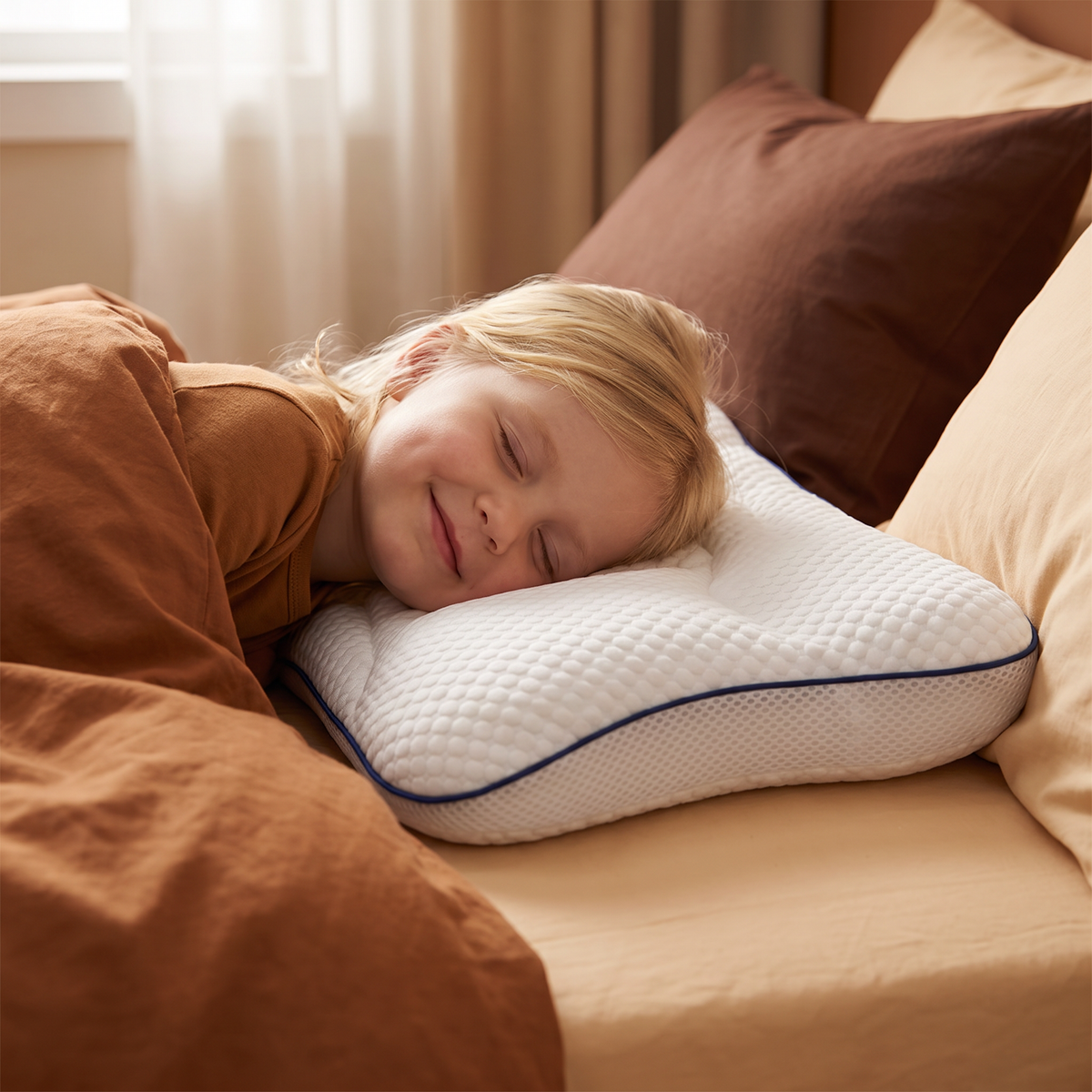 Ergonomisk Barnkudde i Memory Foam med Nackstöd