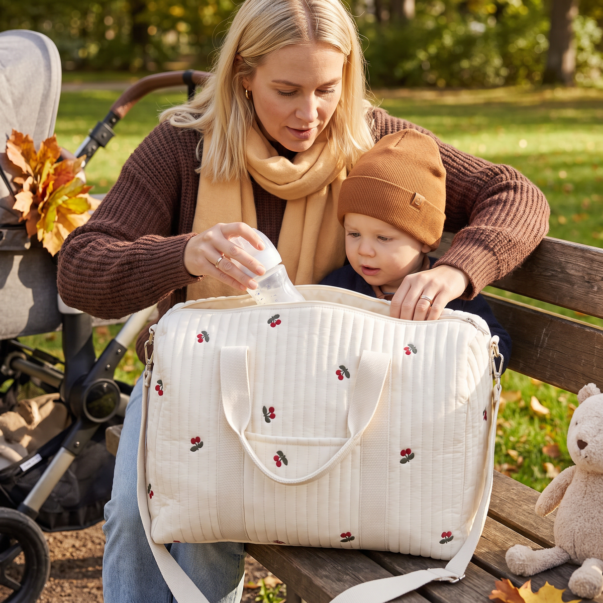 Stor mammaväska för baby – plats för allt mammor behöver!