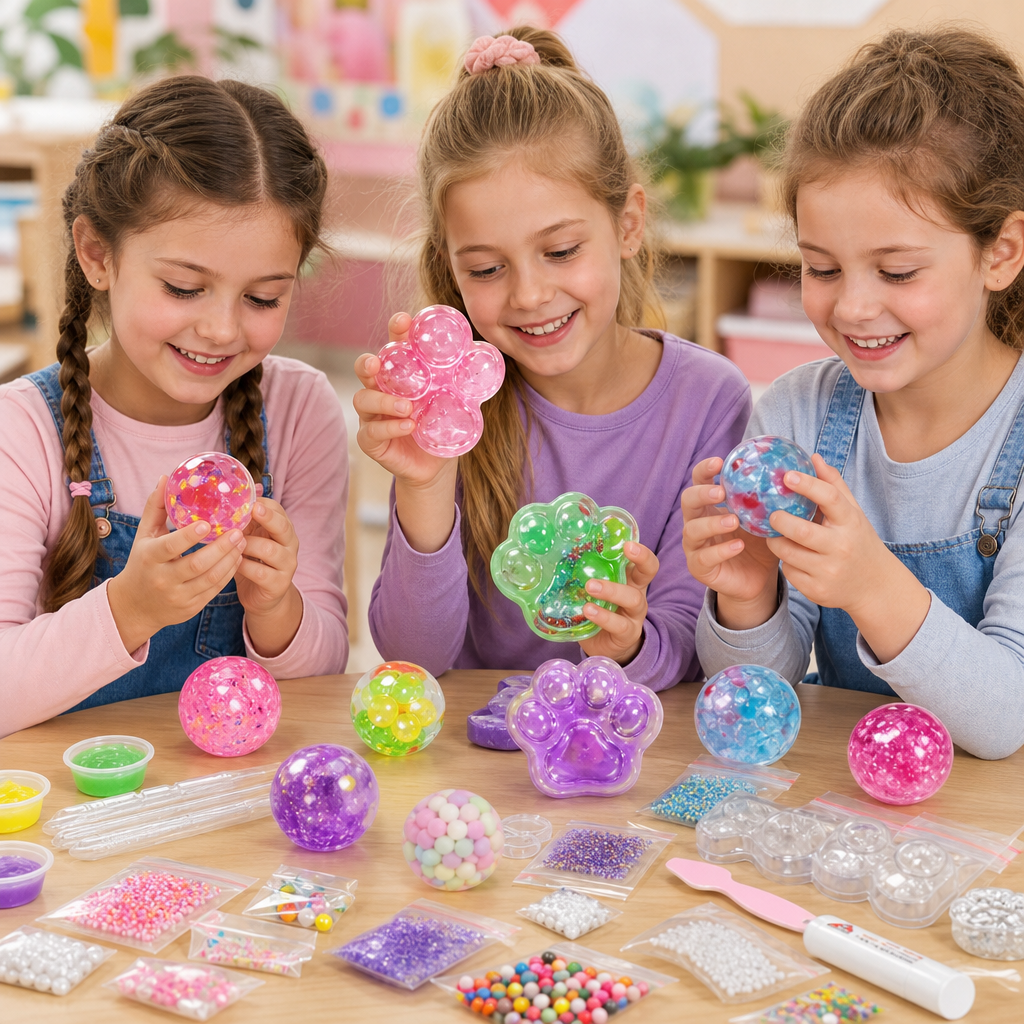 DIY-kit för att Göra Stressbollar för Barn – Skapa Dina Egna Squishy- och Sensorikbollar