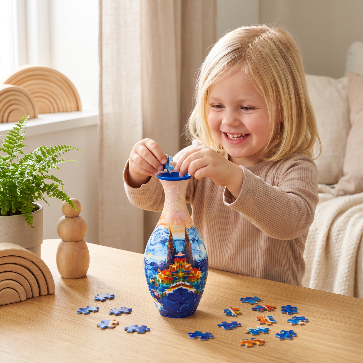 DIY 3D-pusselblomvas