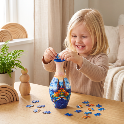 DIY 3D-pusselblomvas