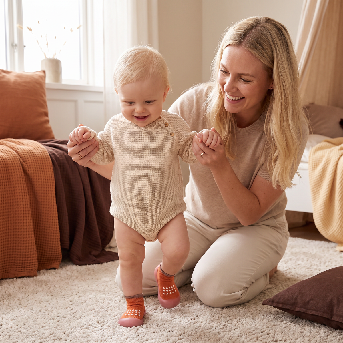 Babysockor – Lätta och Andningsbara Första Gångskor