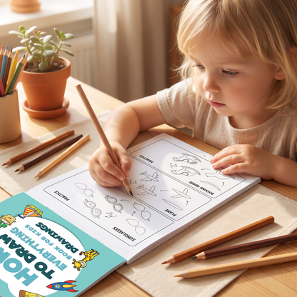 Montessori Ritbok – Lär Dig Rita Steg för Steg och Öva på Att Rita