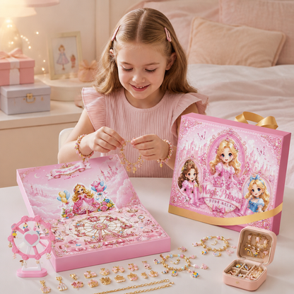 Prinsess-DIY-adventskalender för att skapa smycken och armband