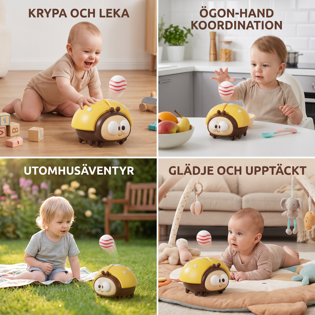Nyckelpiga med ballongleksak för bebisar