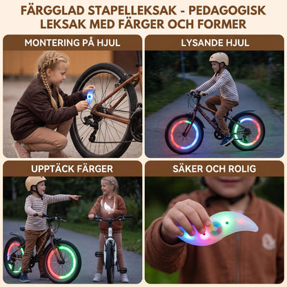 Färgglada LED-ekerslampor för cykelhjul