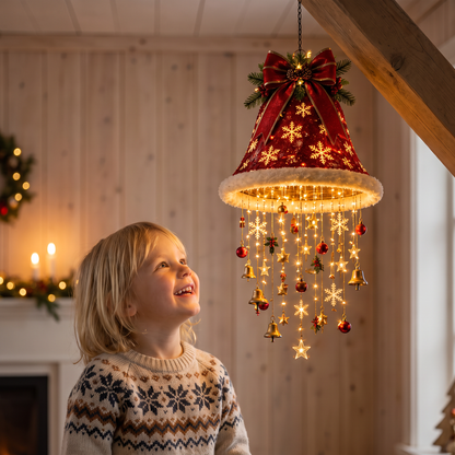 Julbelysning med Tomteluvor och LED-ljusslinga