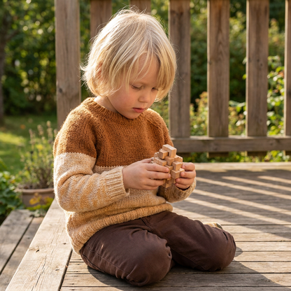 Montessori 3D Trä-Lärpussel Med Kluringar