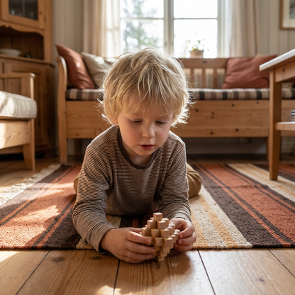 Montessori 3D Trä-Lärpussel Med Kluringar