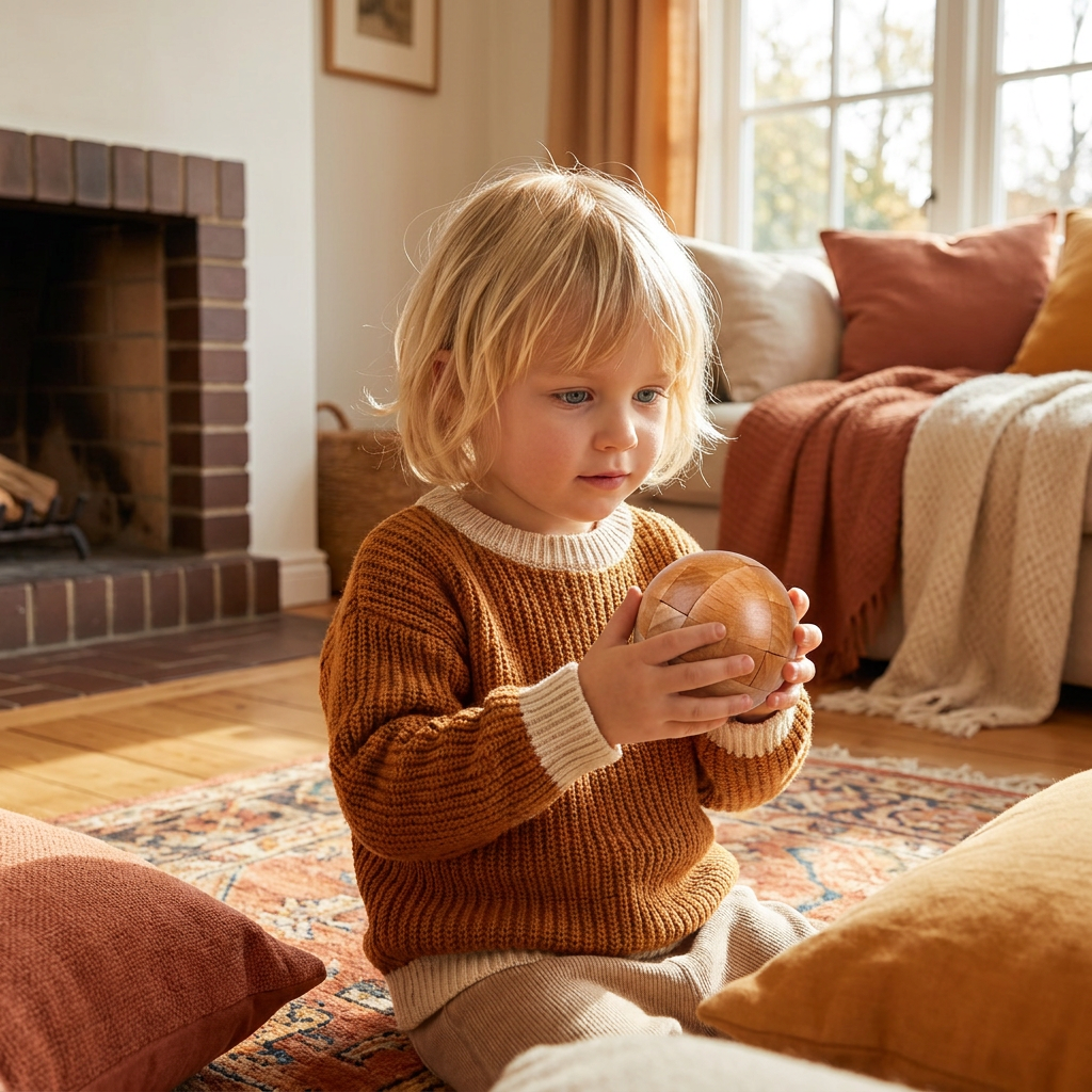 Montessori 3D Trä-Lärpussel Med Kluringar