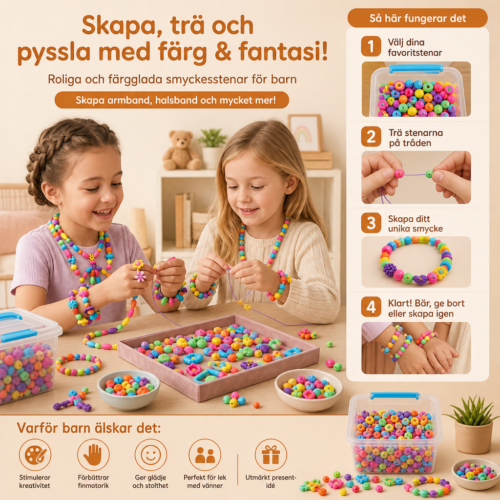 Smyckespysselstenar För Barn