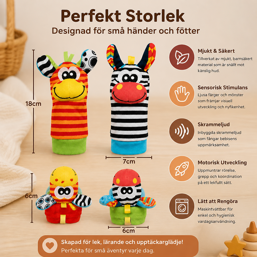 Sensoriska Mjuka Strumpor Och Armband För Bebisar